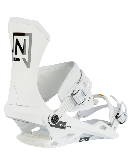 Nitro Team Pro Snowboard Bindings - Pro White - 2024 Snowboard Bindings - Trojan Wake Ski Snow