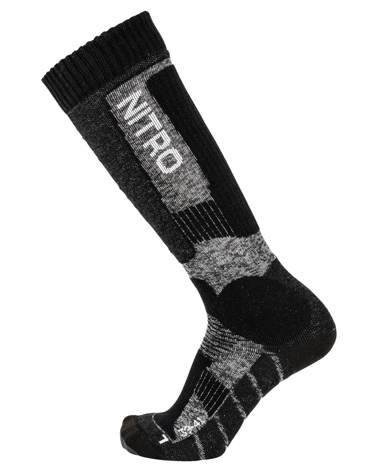Nitro Unisex Cloud 8 Socks - Black/Grey Unisex Socks - Trojan Wake Ski Snow