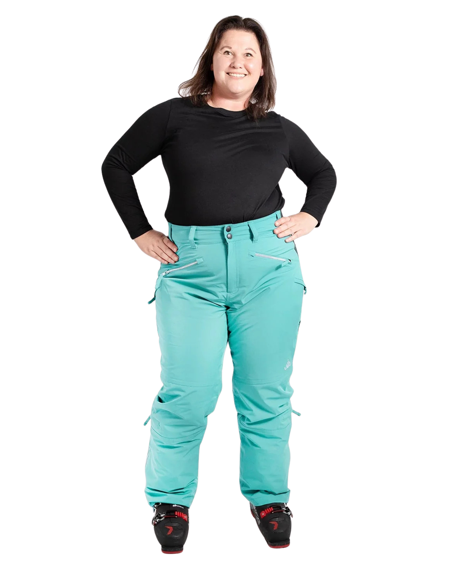Nobody's Princess Zali Women's (Short) Snow Pant - Aqua Women's Snow Pants - Trojan Wake Ski Snow