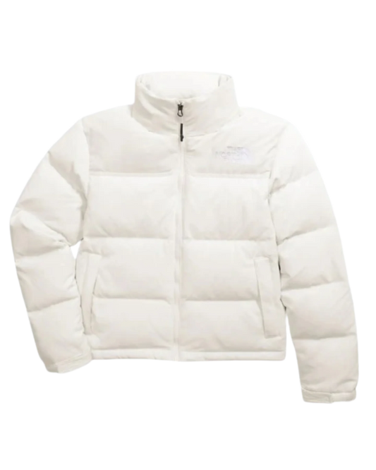 The North Face Women's 92 Ripstop Nuptse Jacket  - White Dune Jackets - Trojan Wake Ski Snow