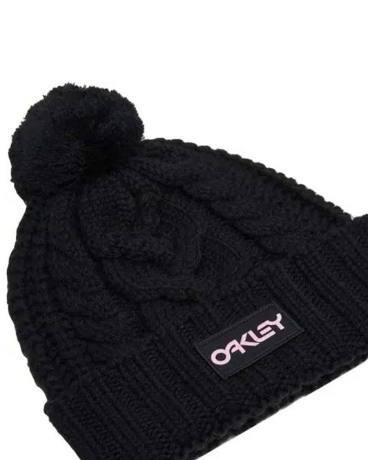 Oakley Harper Pom Beanie - Blackout Beanies - Trojan Wake Ski Snow