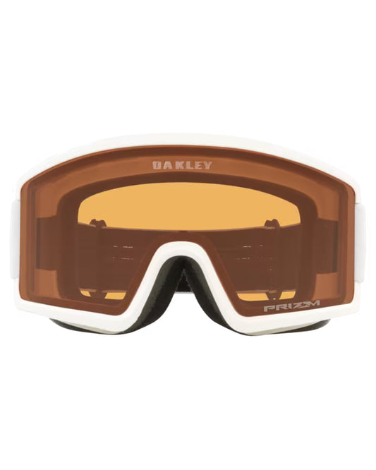 Oakley Target Line L Snow Goggles - Matte White w/ PRIZM Snow Persimmon Men's Snow Goggles - SnowSkiersWarehouse
