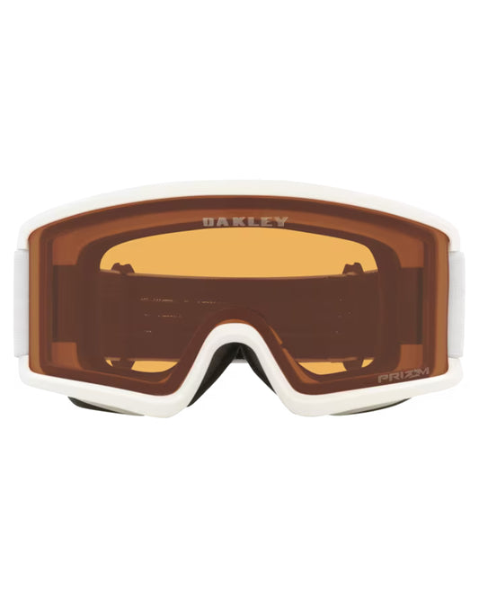 Oakley Target Line S Snow Goggles - Matte White w/ PRIZM Snow Persimmon Men's Snow Goggles - SnowSkiersWarehouse