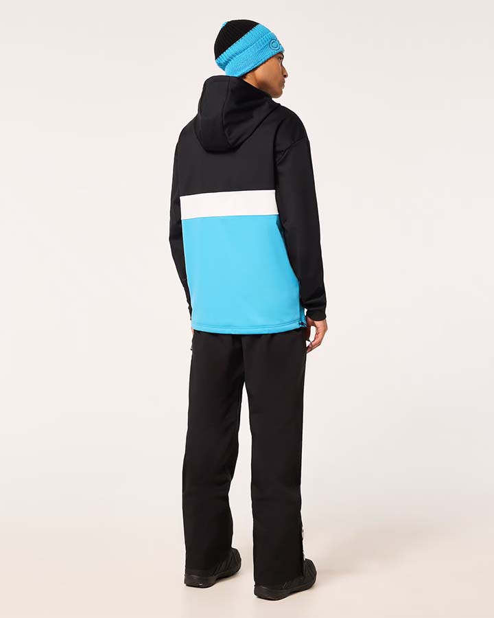 Oakley Tnp Nose Grab Softshell Hoodie - Black/Bright Blue Hoodies & Sweatshirts - Trojan Wake Ski Snow