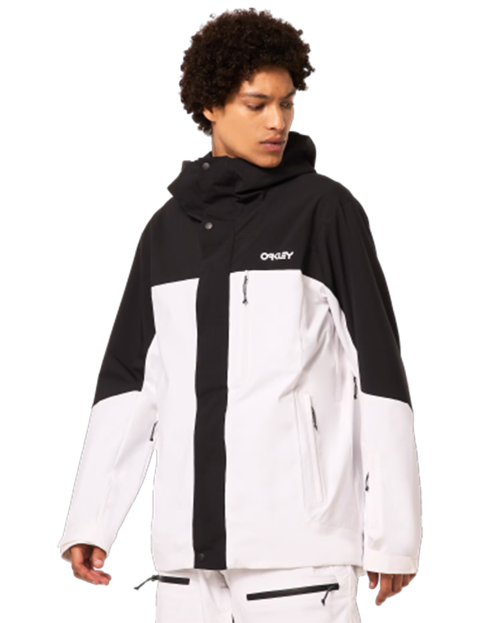 Oakley Tnp Tbt Shell Jacket - White/Black Snow Jackets - Trojan Wake Ski Snow