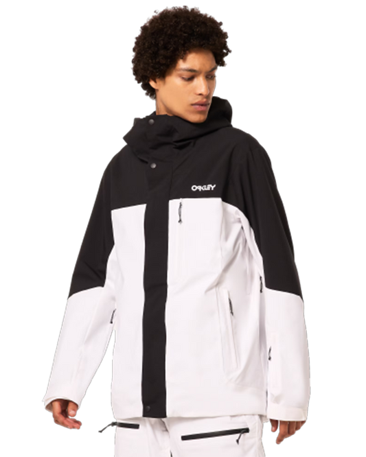 Oakley Tnp Tbt Shell Jacket - White/Black Snow Jackets - Trojan Wake Ski Snow