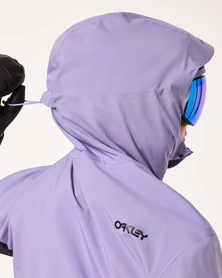 Oakley Women's Tnp Tbt Insulated Anorak - Blackout/New Lilac Snow Jackets - Trojan Wake Ski Snow