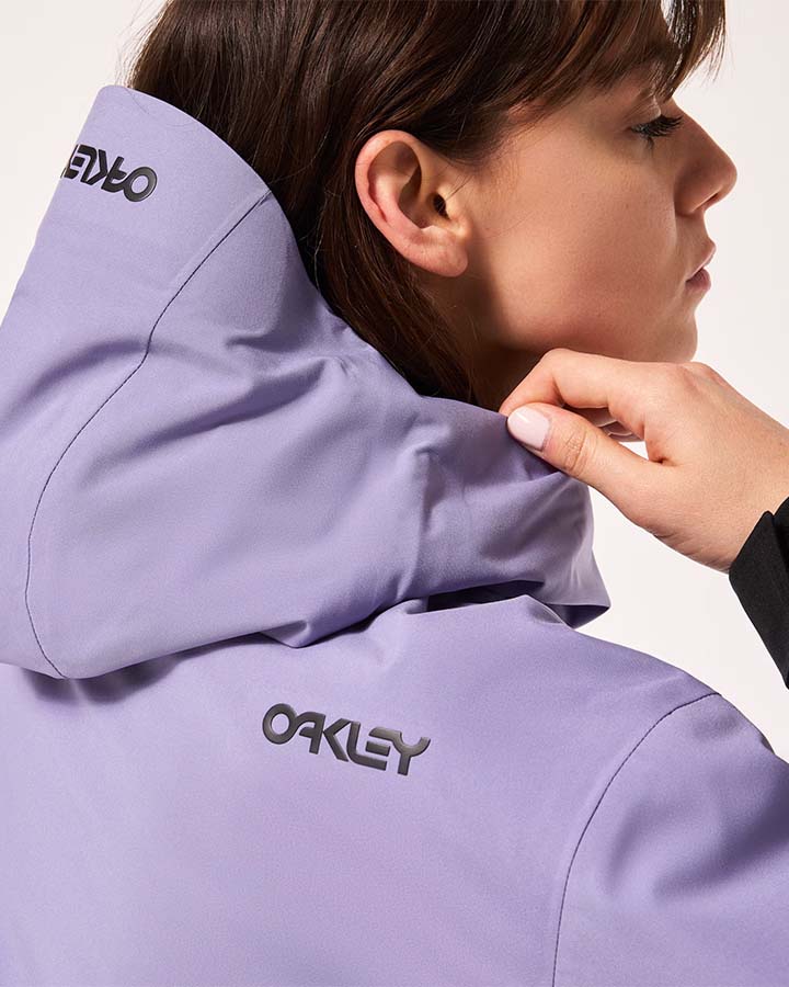 Oakley Women's Tnp Tbt Insulated Anorak - Blackout/New Lilac Snow Jackets - Trojan Wake Ski Snow