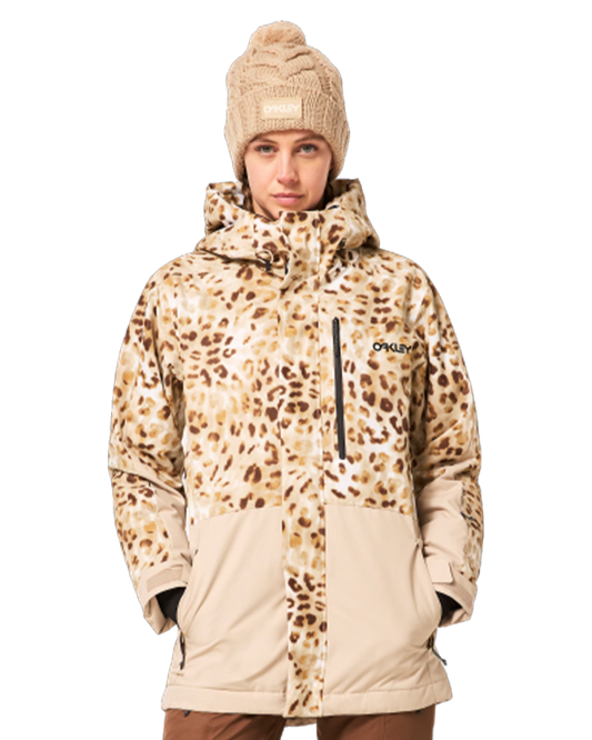 Oakley Women's Tnp Tbt Insulated Jacket - Cheeta Td Print Snow Jackets - Trojan Wake Ski Snow