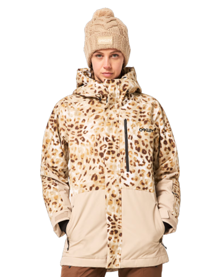 Oakley Women's Tnp Tbt Insulated Jacket - Cheeta Td Print Snow Jackets - Trojan Wake Ski Snow