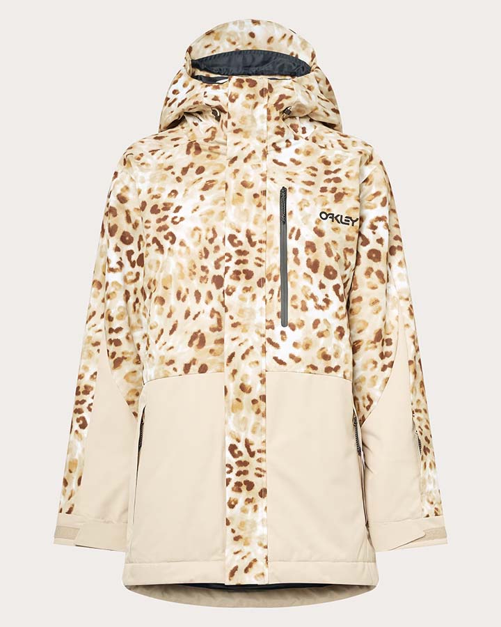 Oakley Women's Tnp Tbt Insulated Jacket - Cheeta Td Print Snow Jackets - Trojan Wake Ski Snow