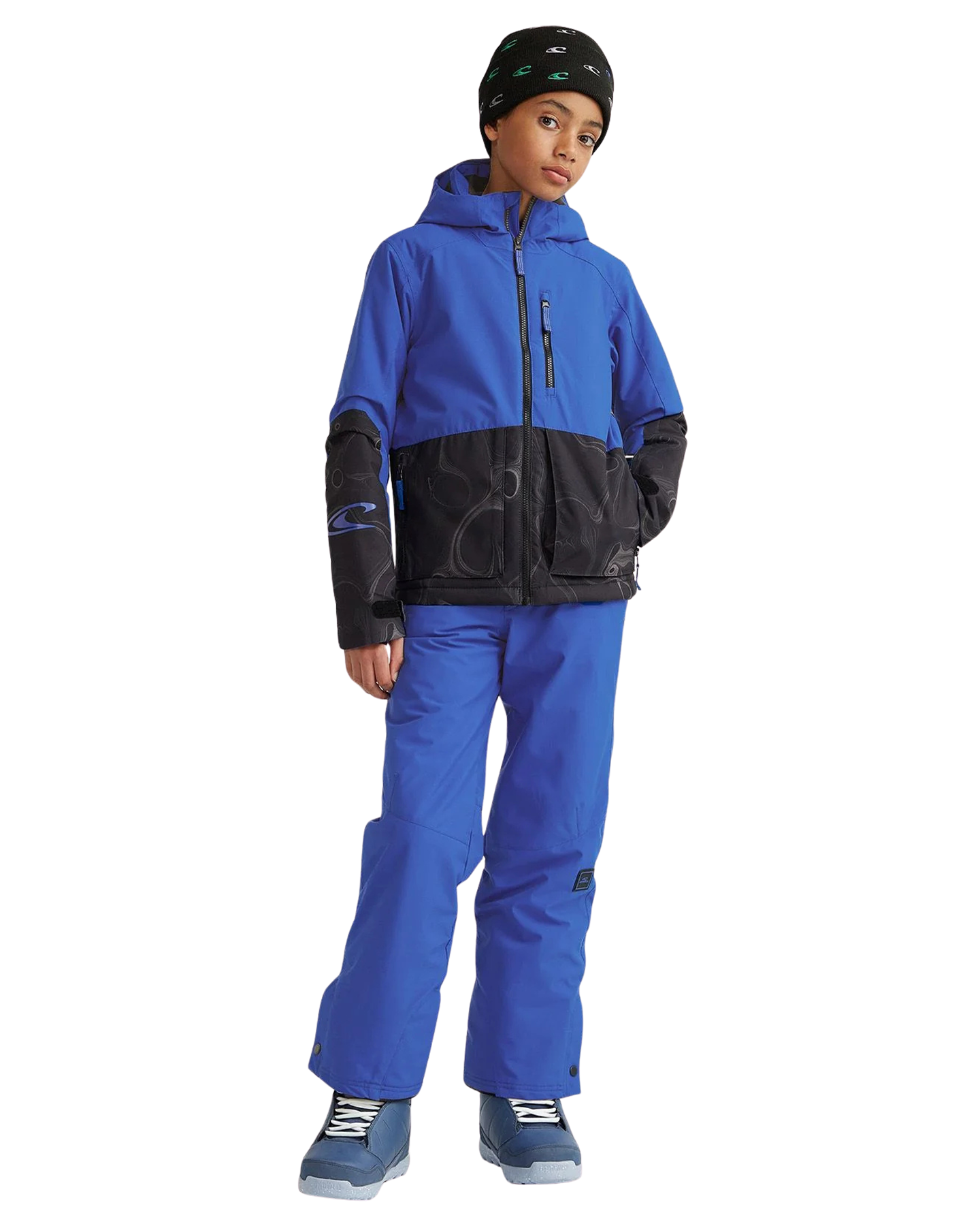 O'Neill Kids' Texture Jacket - Black Coding Snow Jackets - Trojan Wake Ski Snow