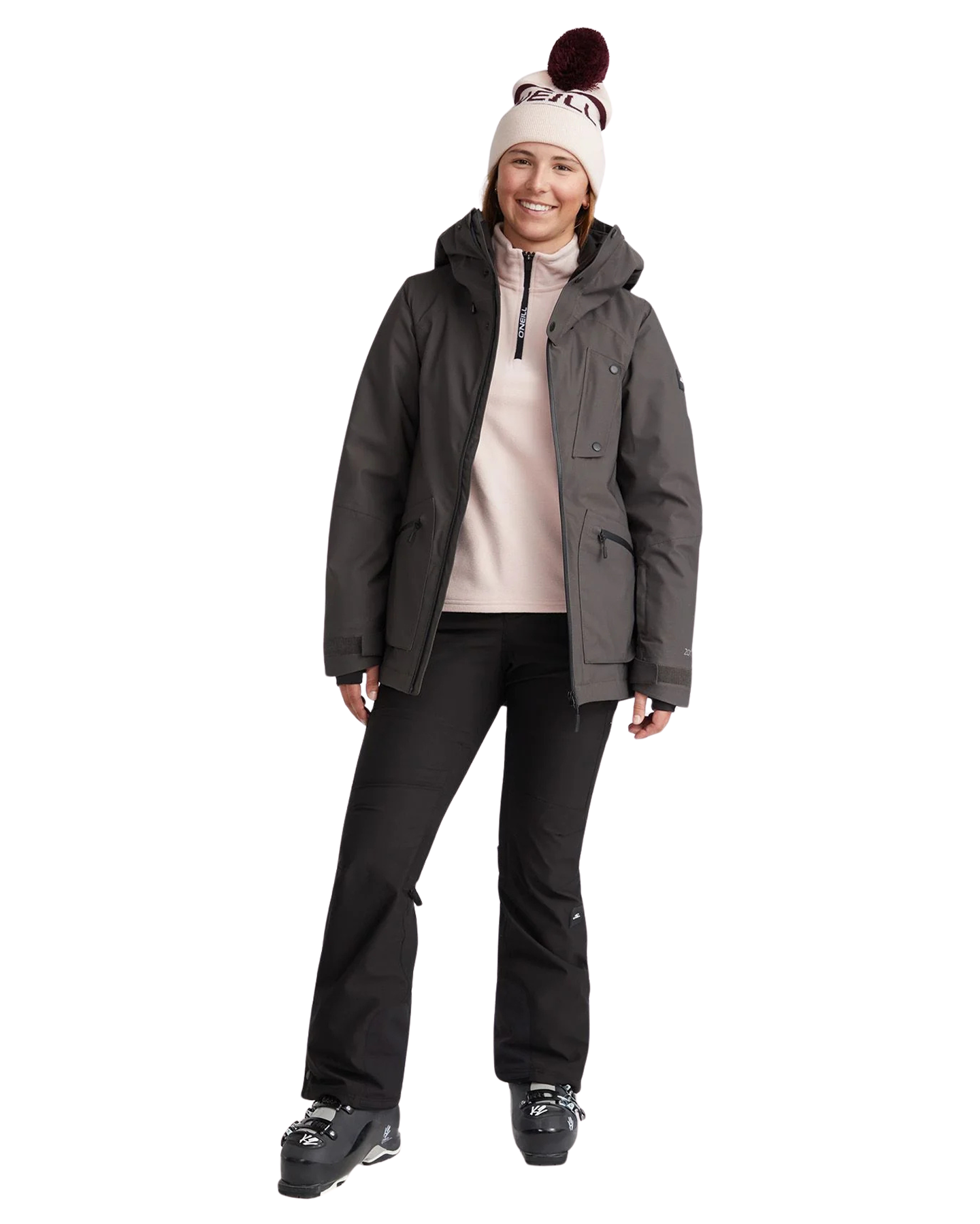 O'Neill Women's Total Disorder Slim Pants - Black Out Women's Snow Pants - Trojan Wake Ski Snow