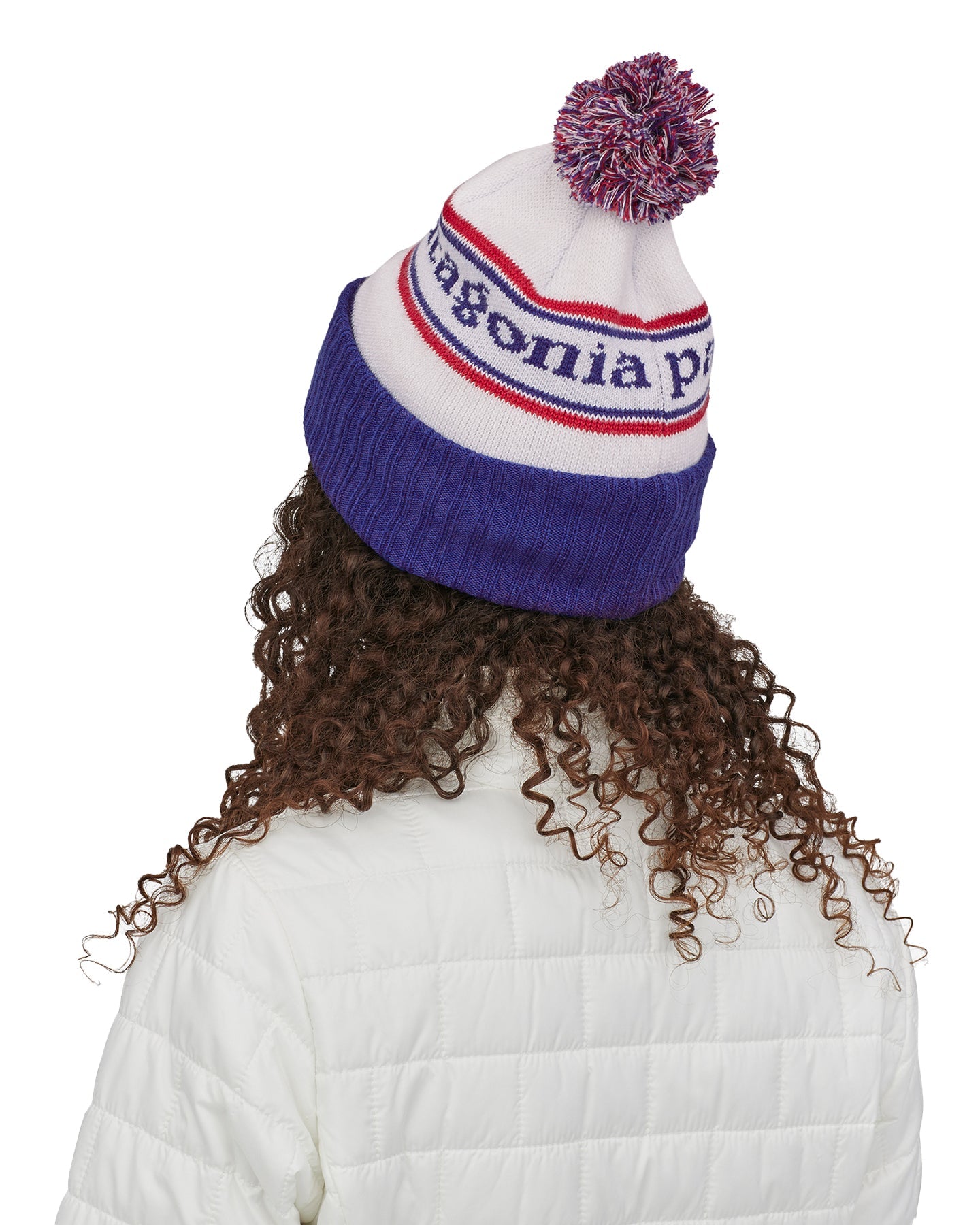 Patagonia Powder Town Beanie  - Park Stripe: Viking Blue Beanies - Trojan Wake Ski Snow