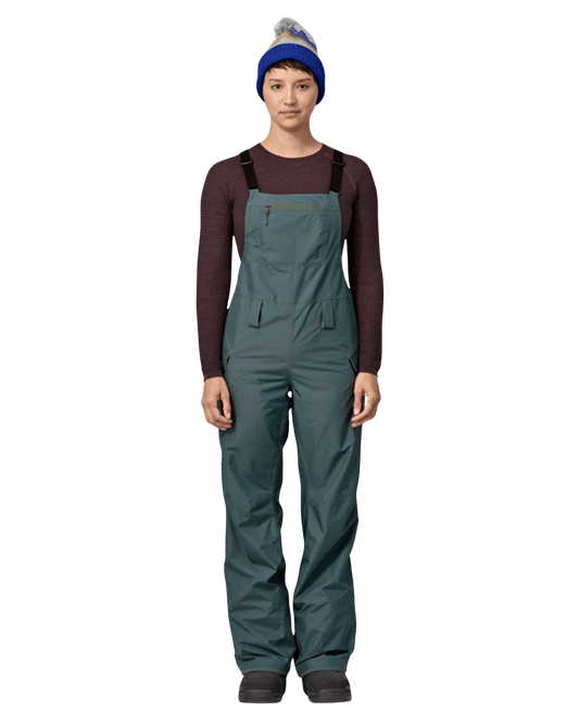 Patagonia Women's Powder Town Bib - Nouveau Green Women's Snow Bibs - Trojan Wake Ski Snow