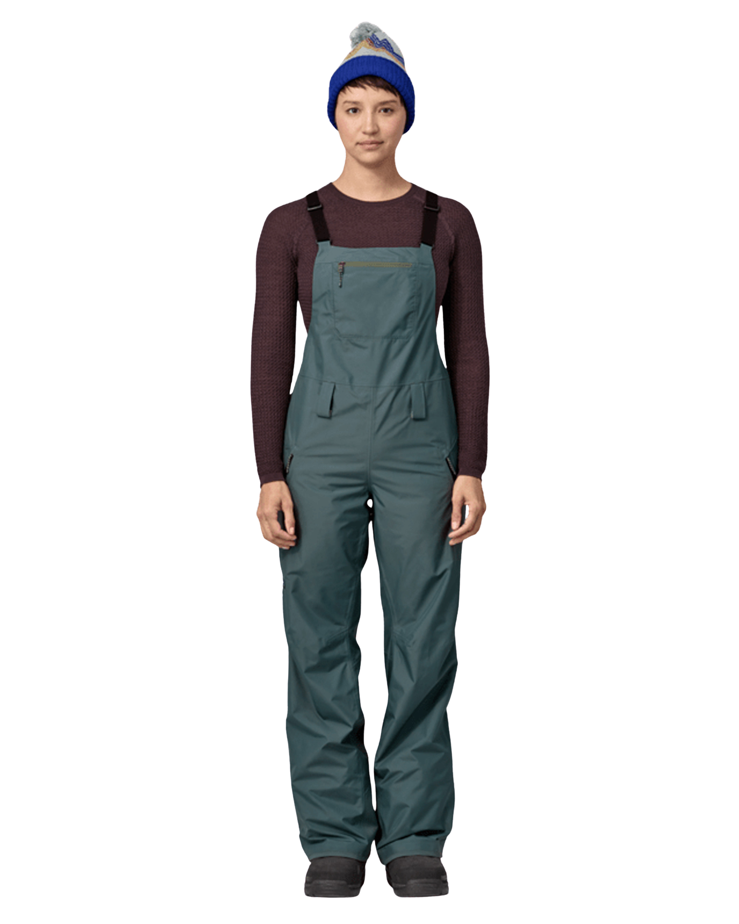 Patagonia Women's Powder Town Bib - Nouveau Green Women's Snow Bibs - Trojan Wake Ski Snow