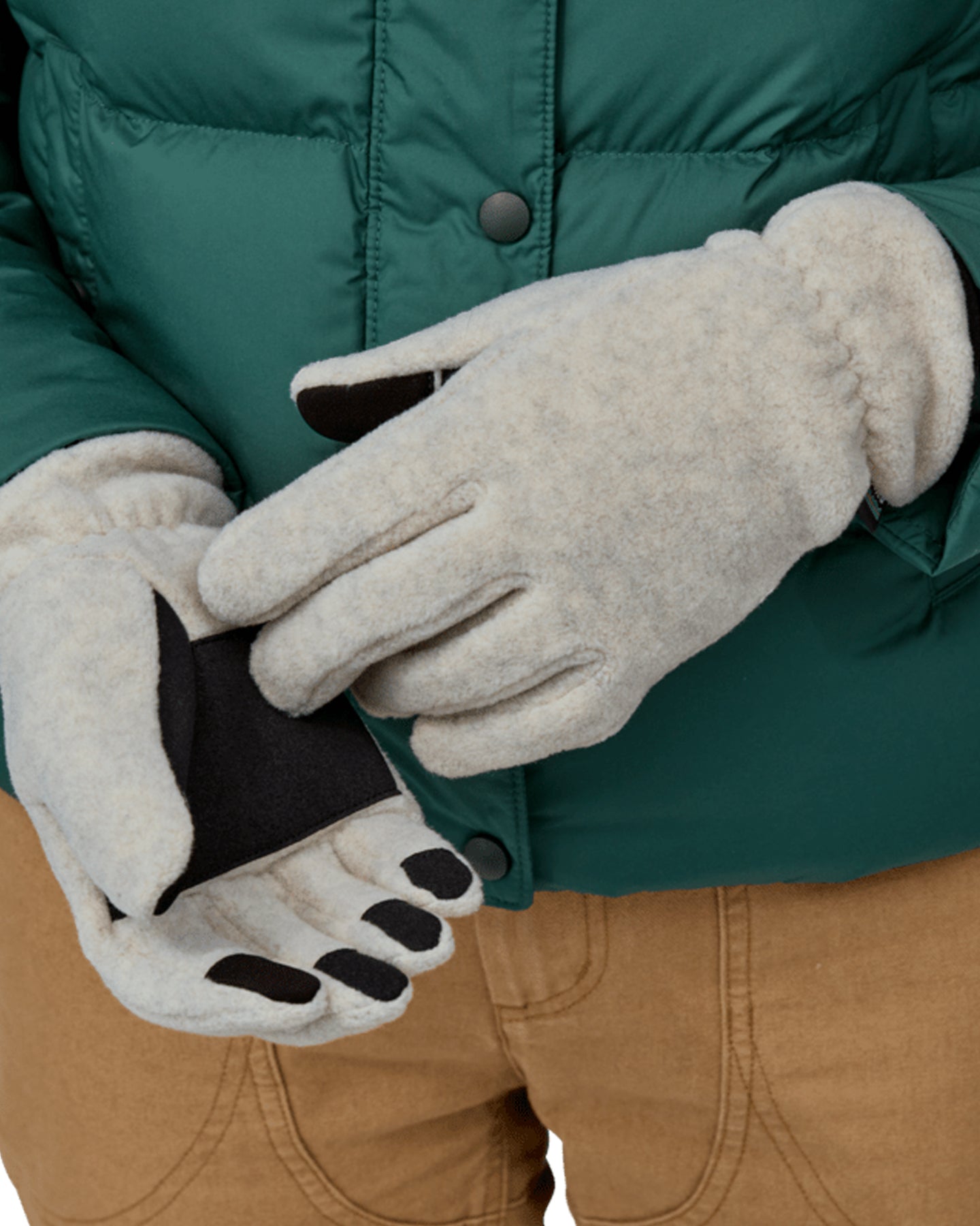 Patagonia Synchilla Gloves Oatmeal Heather 2024 Shop Gloves Mittens at Trojan Wake Ski Snow Snow Skiers Warehouse