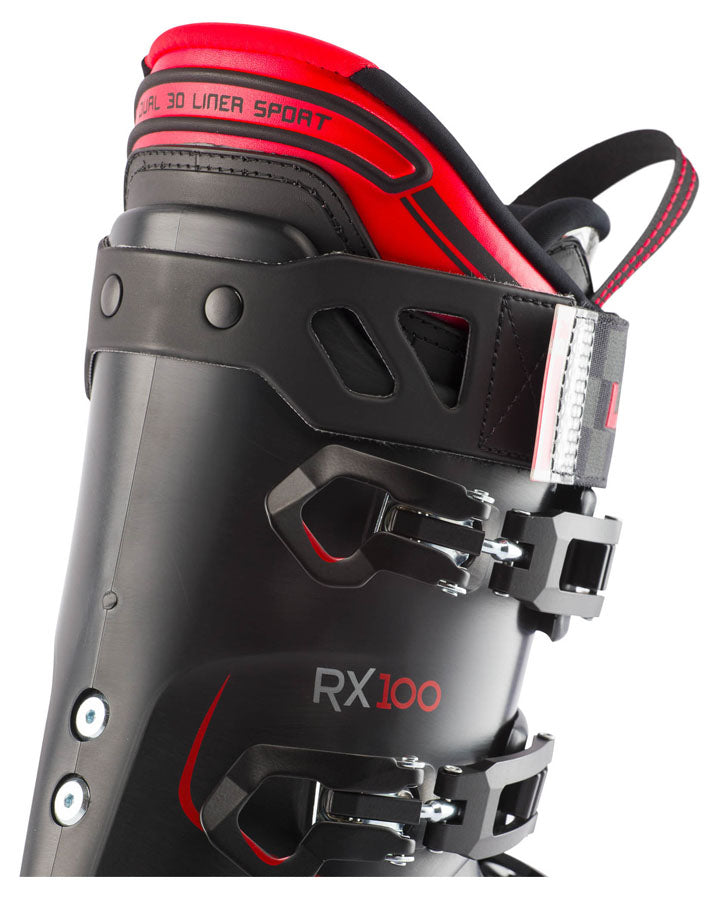 Lange RX 100 Gripwalk All Mountain Ski Boots Black Red 2023 Snow Ski Boots Mens Snow Skiers Warehouse