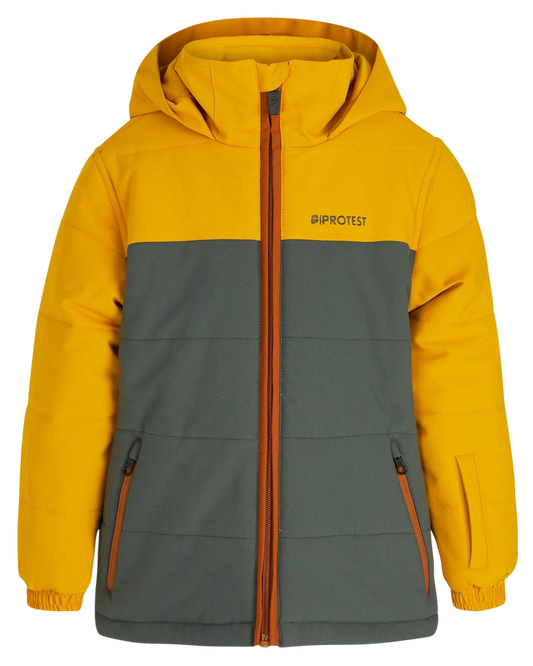 Protest Nadin Toddler Boys Snow Jacket - Dark Yellow Kids' Snow Jackets - Trojan Wake Ski Snow