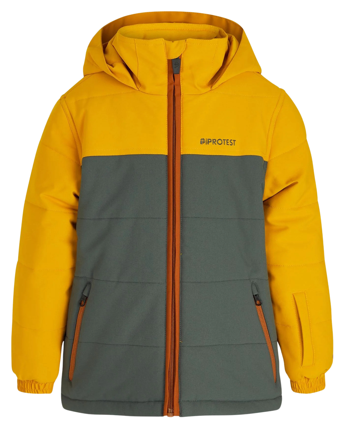 Protest Nadin Toddler Boys Snow Jacket - Dark Yellow - 2023 Kids' Snow Jackets - Trojan Wake Ski Snow