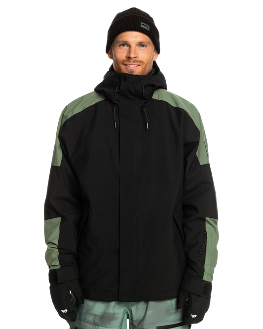 Quiksilver Men's Radicalo Technical Snow Jacket - True Black Snow Jackets - Trojan Wake Ski Snow