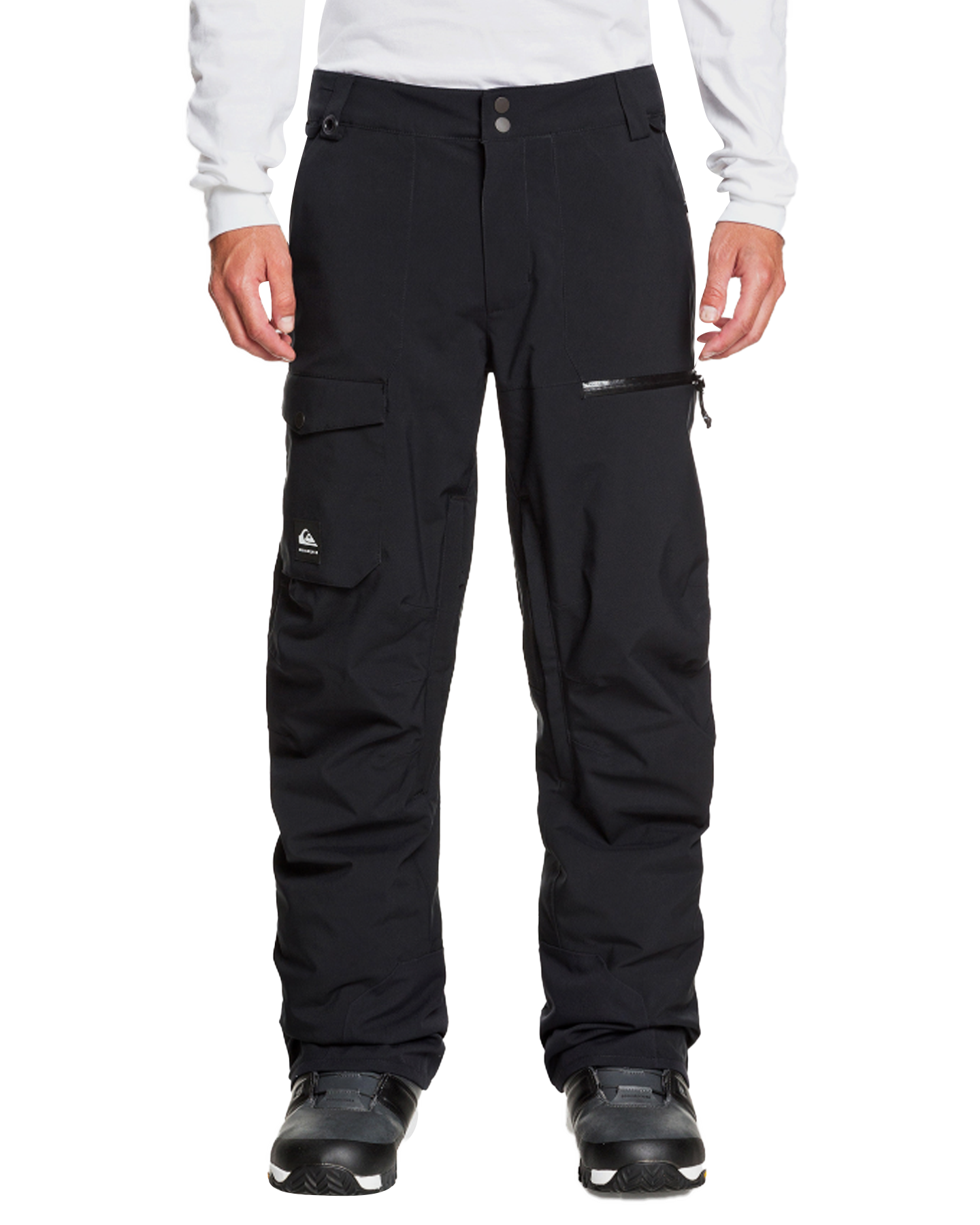 Quiksilver Men's Utility Shell Snow Pants - True Black Snow Pants - Trojan Wake Ski Snow