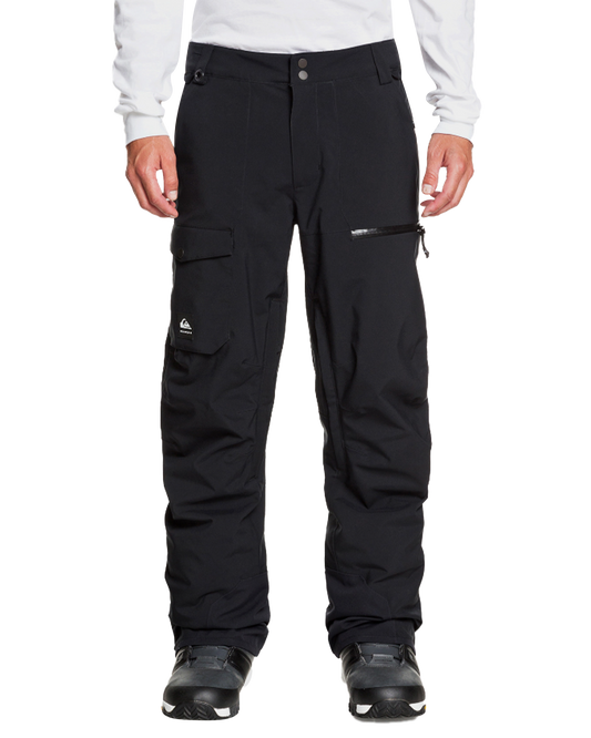 Quiksilver Men's Utility Shell Snow Pants - True Black Snow Pants - Trojan Wake Ski Snow