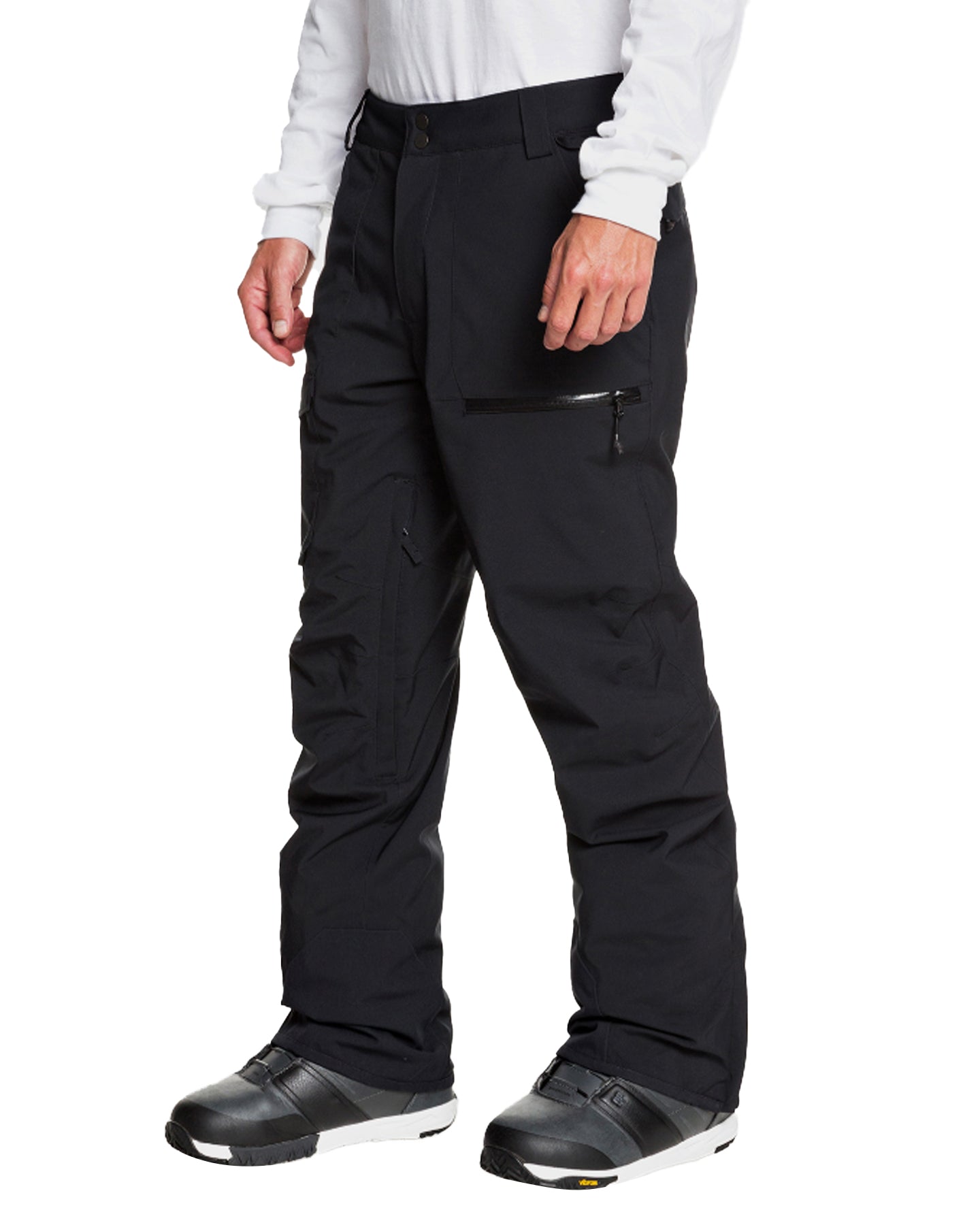 Quiksilver Men's Utility Shell Snow Pants - True Black Snow Pants - Trojan Wake Ski Snow