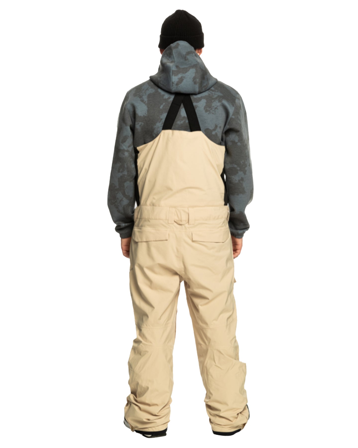 Quiksilver Men's Utility Technical Snow Bib Pants - Pale Khaki Snow Bibs - Trojan Wake Ski Snow