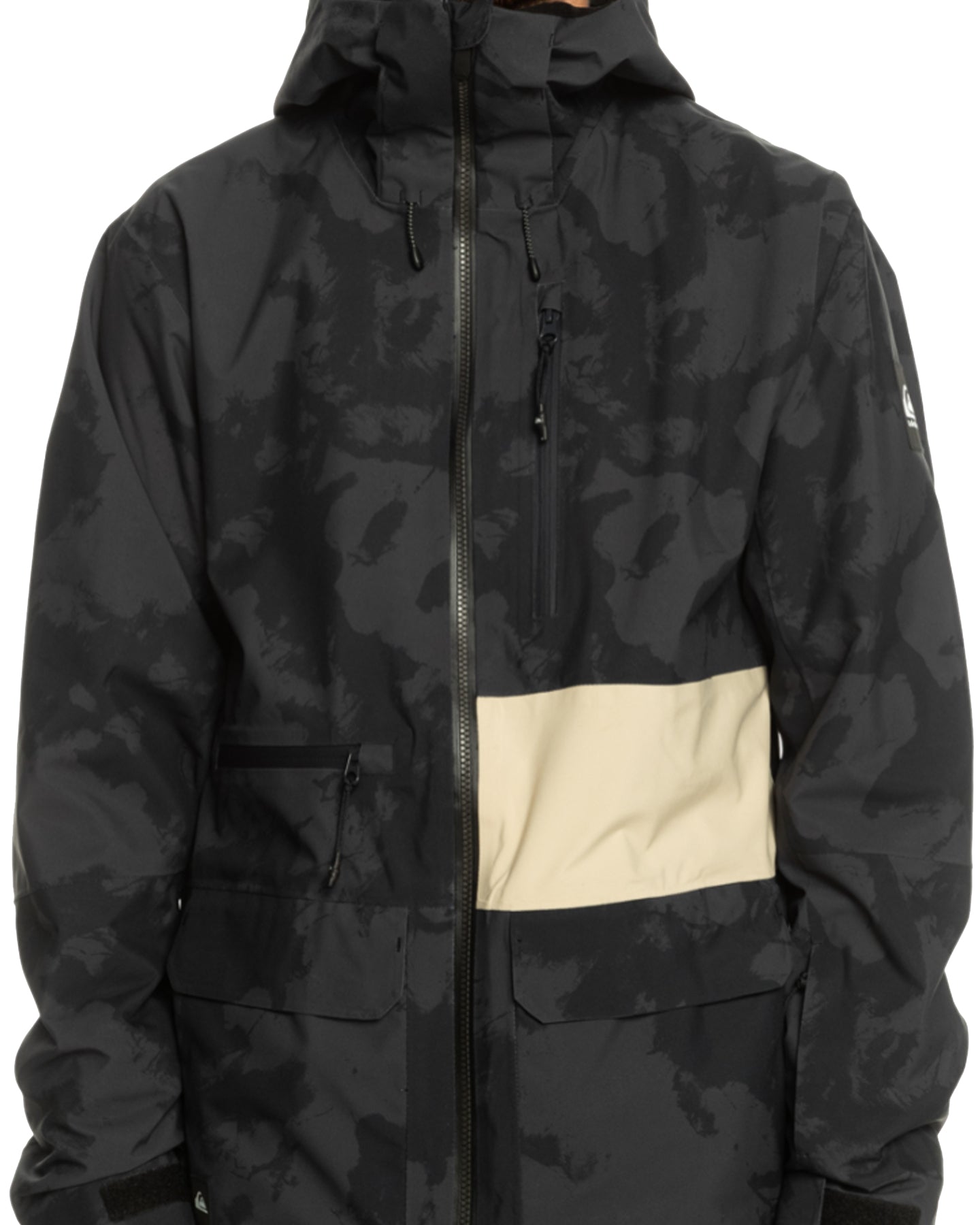 Quiksilver Sammy Carlson Stretch Quest Technical Snow Jacket - Tie Dye True Black Snow Jackets - Trojan Wake Ski Snow