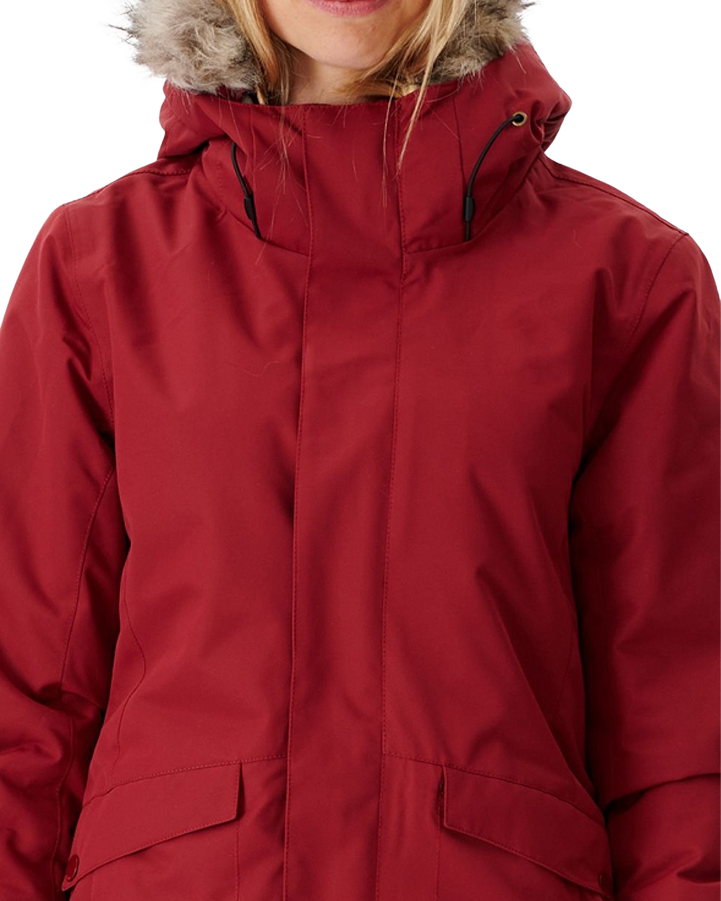 Rip Curl Women's Rider Parker Snow Jacket - Dark Red Women's Snow Jackets - Trojan Wake Ski Snow