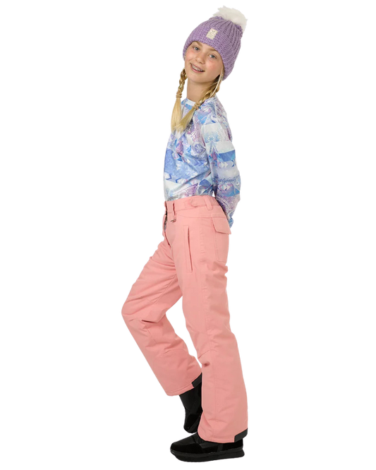 Rojo BF4EVA Girl's Snow Pant - Pink Icing Kids' Snow Pants - Trojan Wake Ski Snow