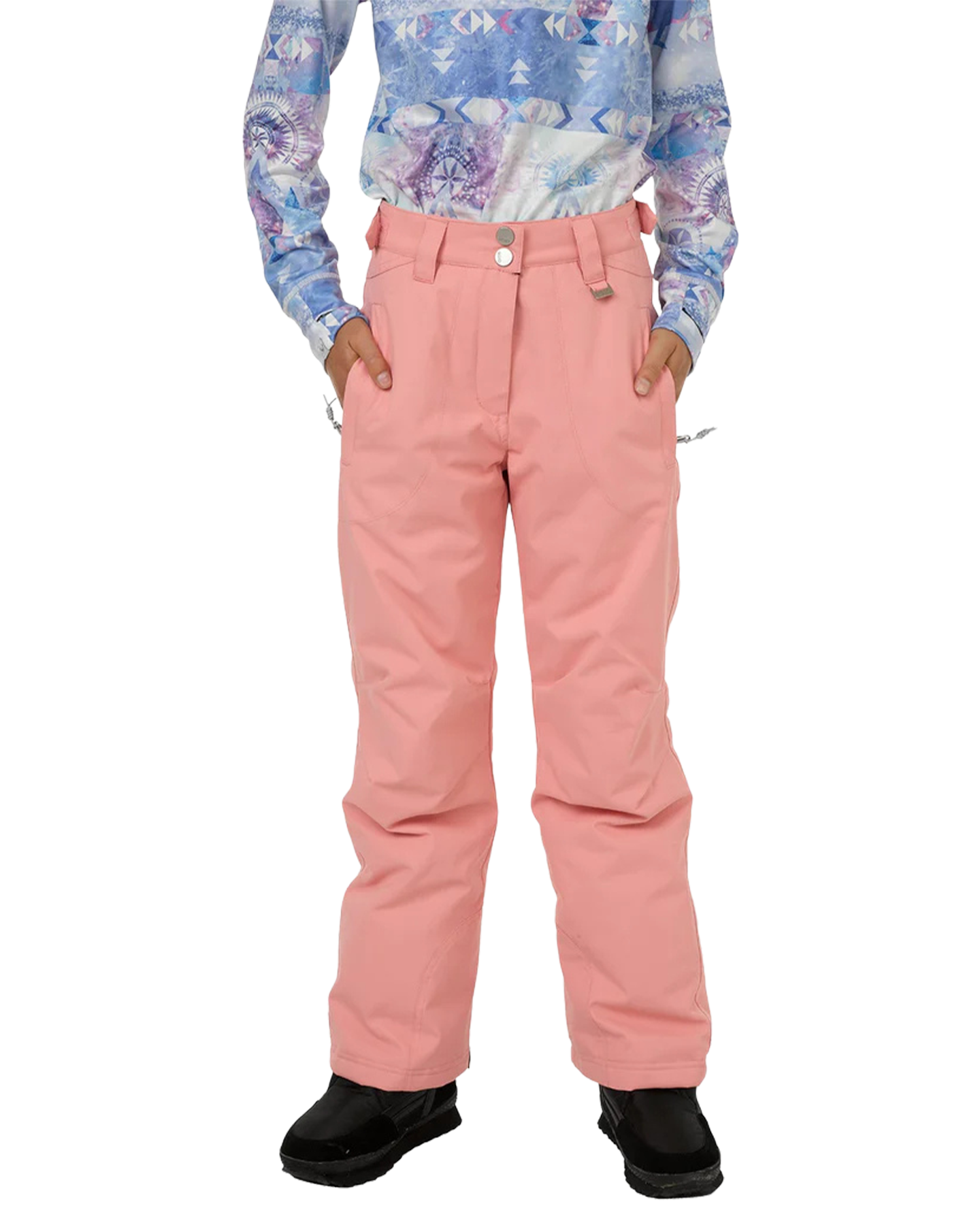 Rojo BF4EVA Girl's Snow Pant - Pink Icing - 2023 Kids' Snow Pants - Trojan Wake Ski Snow