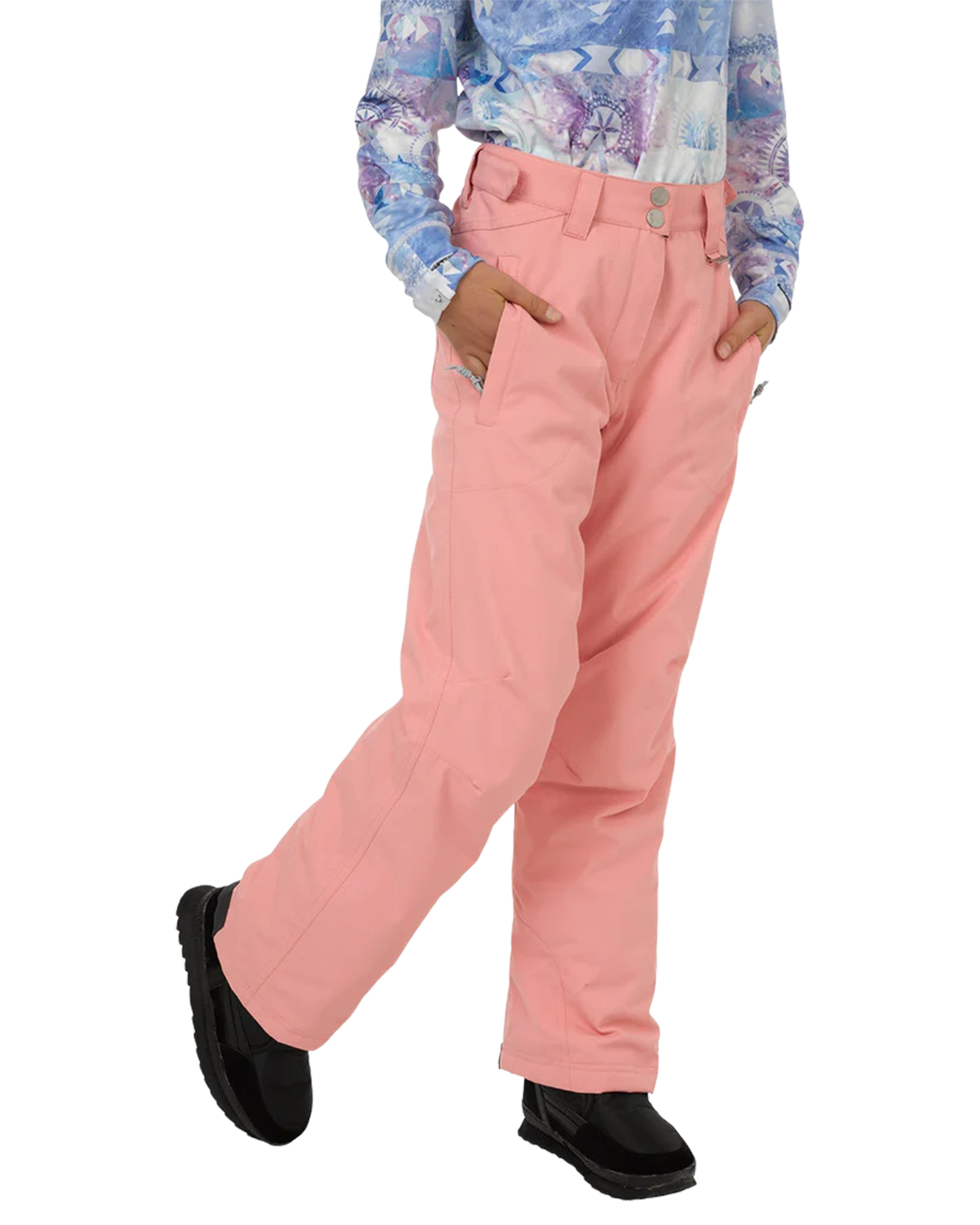 Rojo BF4EVA Girl's Snow Pant - Pink Icing - 2023 Kids' Snow Pants - Trojan Wake Ski Snow