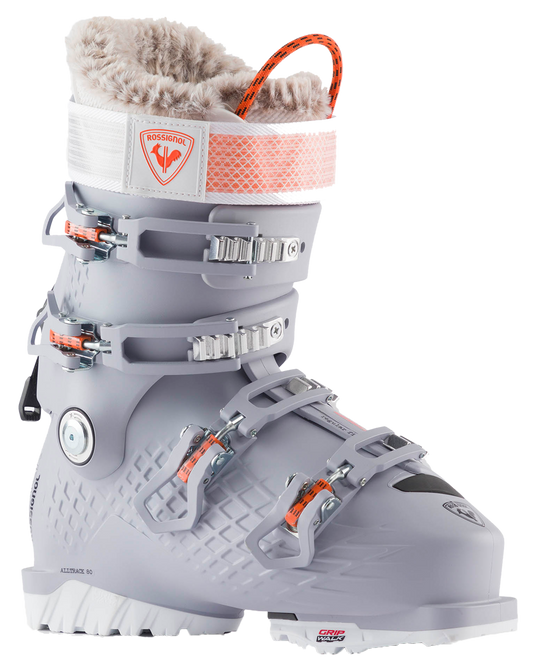Rossignol Women's Alltrack 80 Gripwalk Ski Boots - Grey Lavender Snow Ski Boots - Trojan Wake Ski Snow