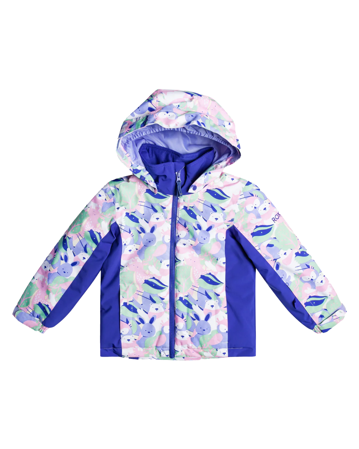 Roxy Girls' 2-7 Snowy Tale Technical Snow Jacket - Bright White / Mountains Locals Snow Jackets - Trojan Wake Ski Snow