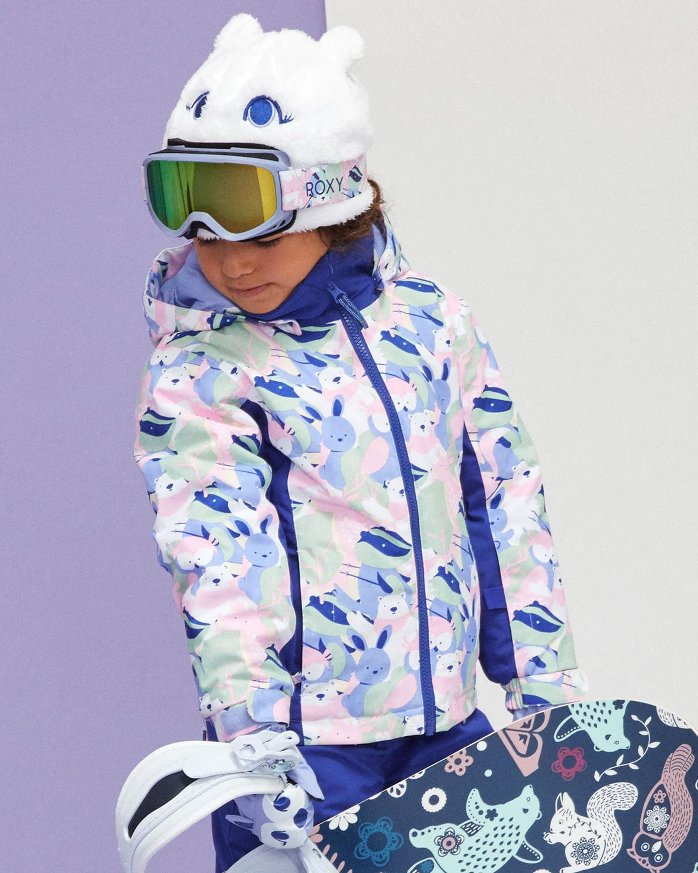 Roxy Girls 2 7 Snowy Tale Technical Snow Jacket Bright White Mountains Locals Shop Coats Jackets at Trojan Wake Ski Snow Snow Skiers Warehouse