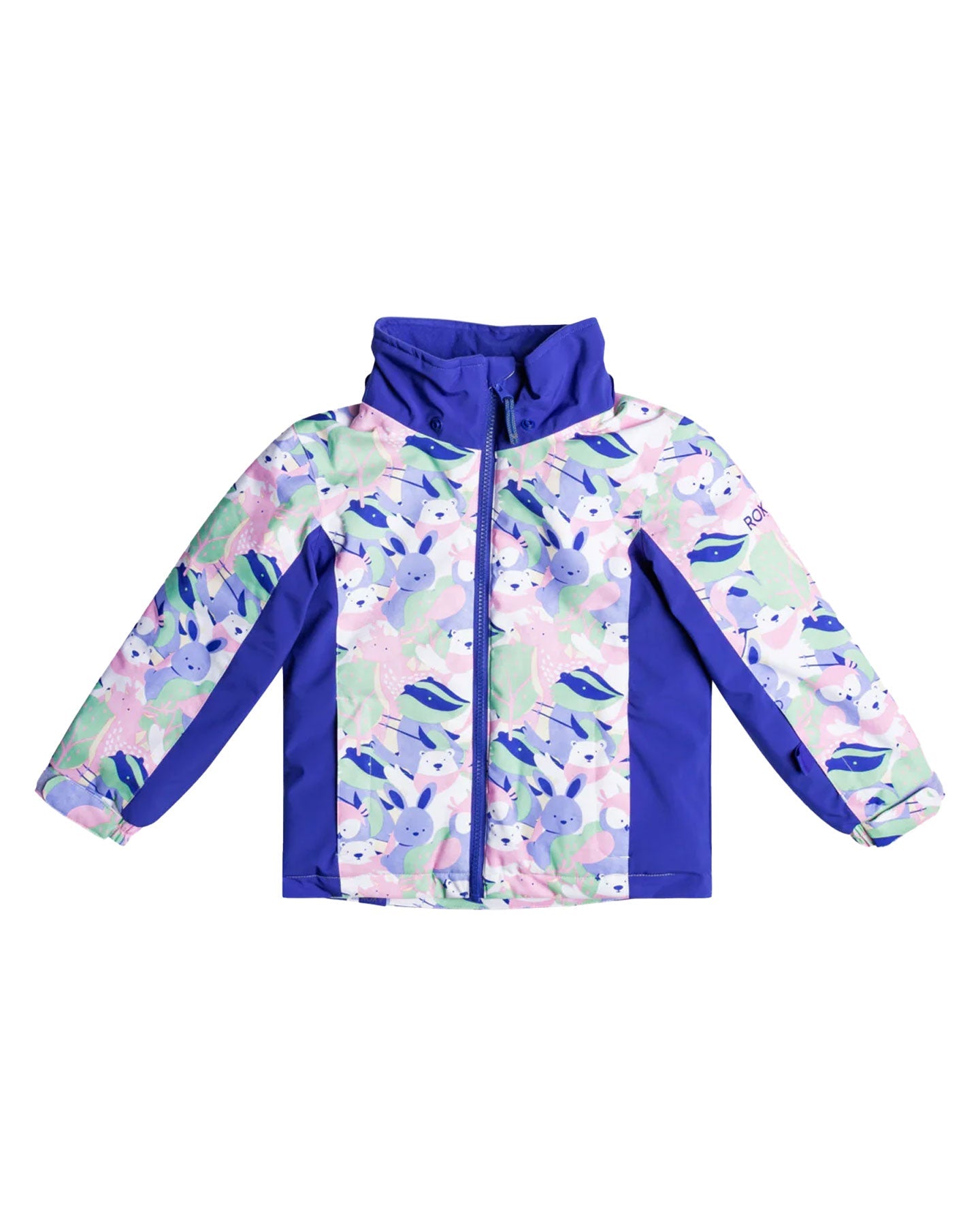 Roxy Girls' 2-7 Snowy Tale Technical Snow Jacket - Bright White / Mountains Locals Snow Jackets - Trojan Wake Ski Snow