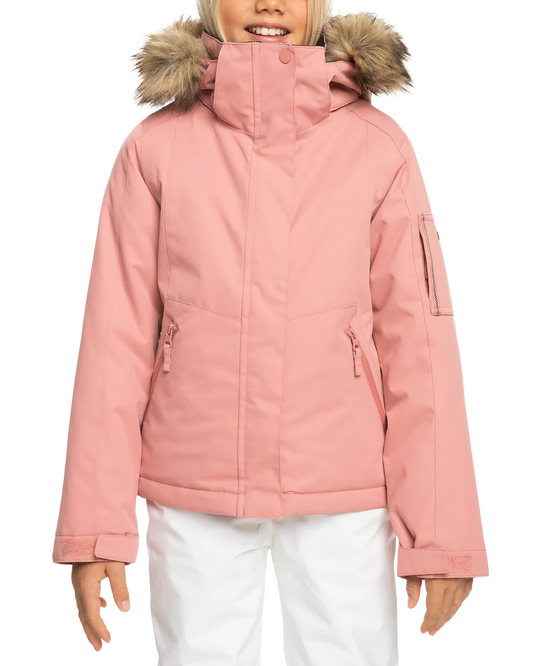 Roxy Girls' 8-16 Meade Technical Snow Jacket - Dusty Rose Snow Jackets - Trojan Wake Ski Snow