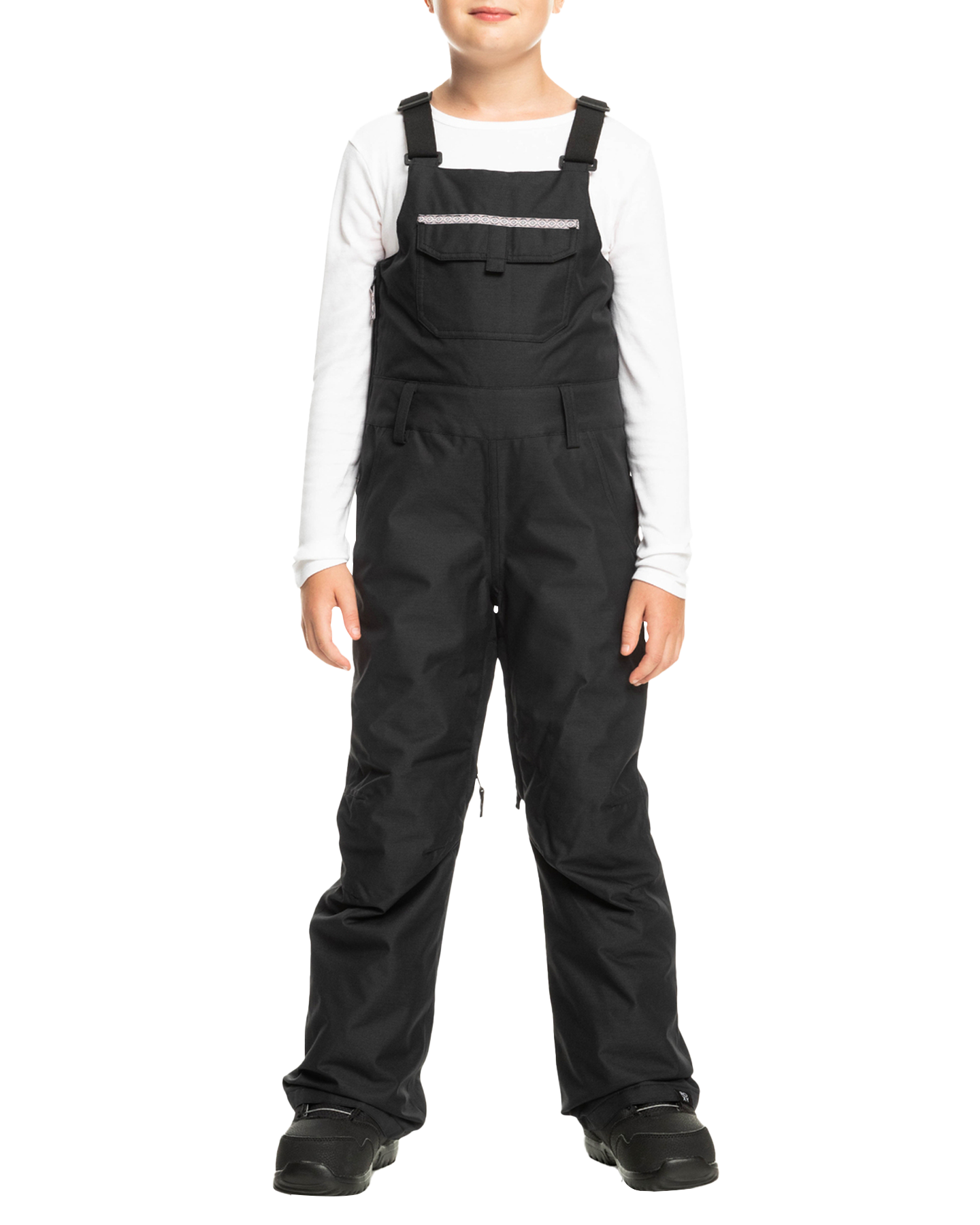 Roxy Girls' 8-16 Non Stop Technical Snow Bib Pants - True Black Snow Bibs - Trojan Wake Ski Snow