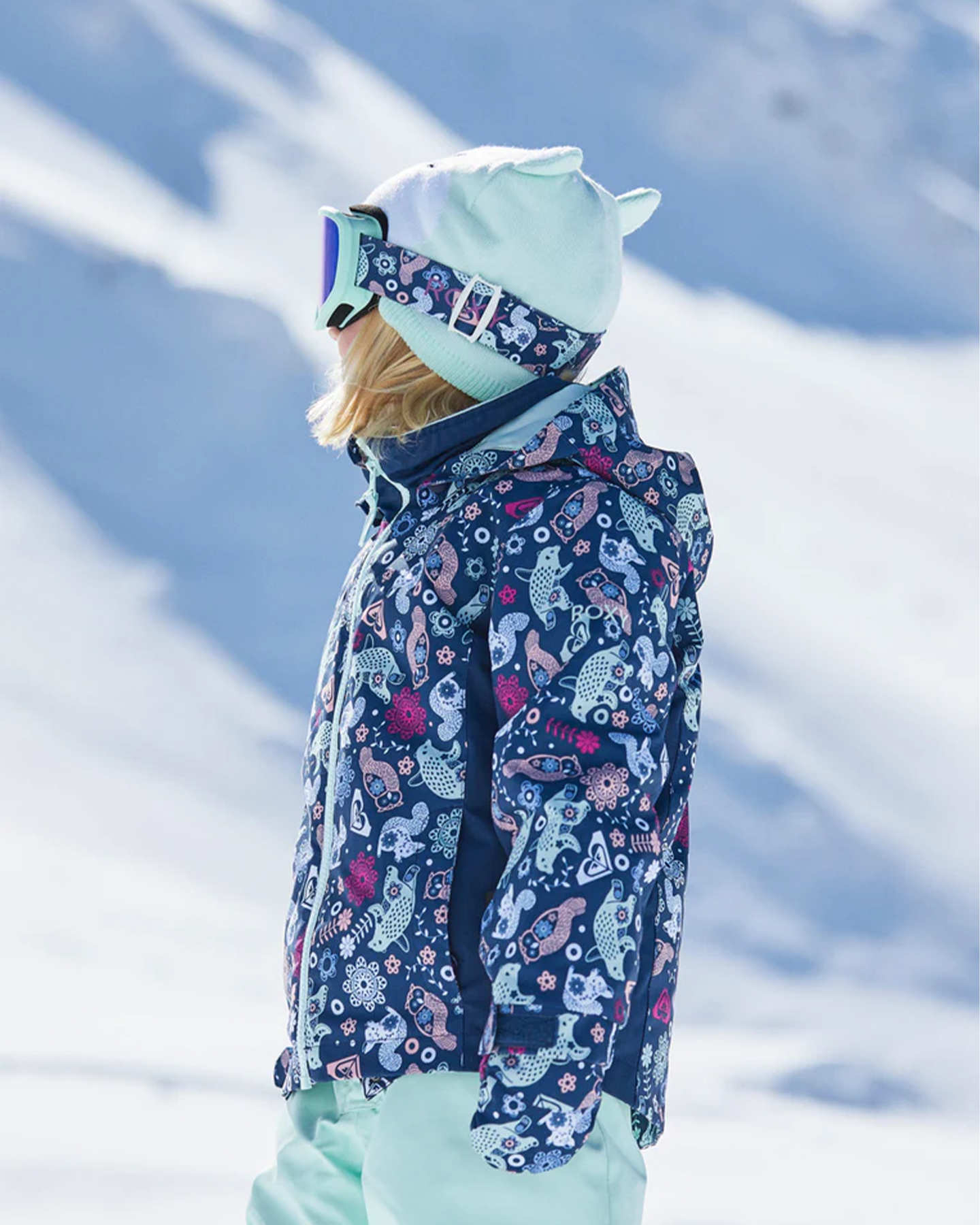 Roxy Snowy Tale Kids Snow Jacket - Medieval Blue Neo - 2023 Kids' Snow Jackets - Trojan Wake Ski Snow