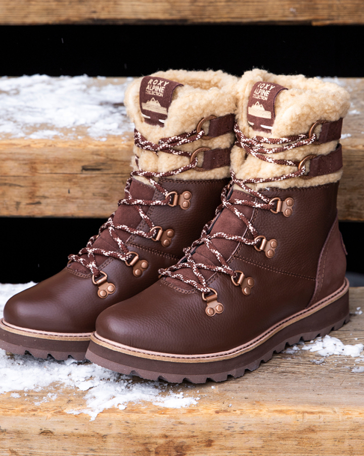 Roxy Brandi II Women's Apres Boots - Chocolate - 2023 Apres Boots - Trojan Wake Ski Snow