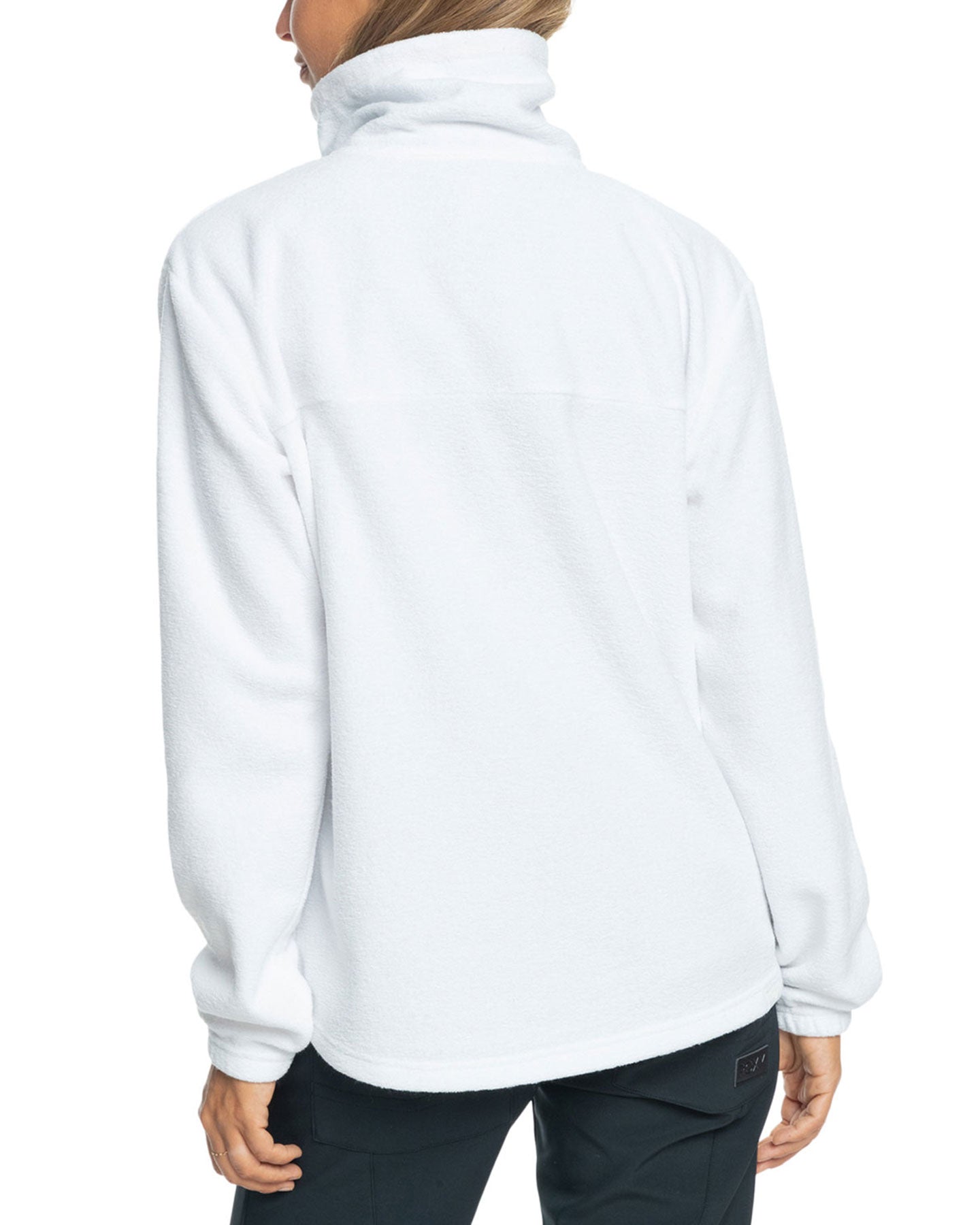 Roxy Women's Chloe Kim Technical Half-Zip Fleece - Bright White Hoodies & Sweatshirts - Trojan Wake Ski Snow