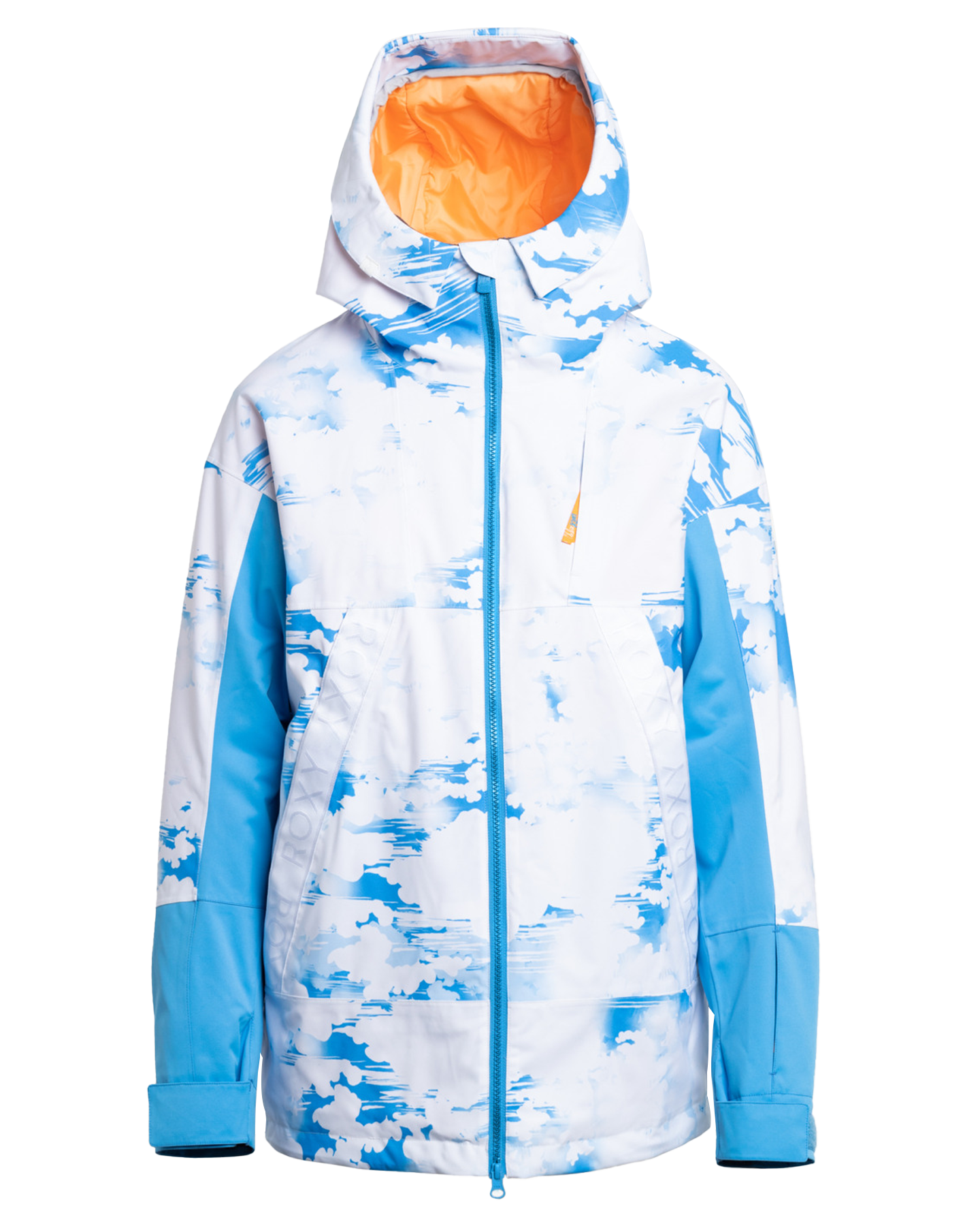 Roxy Women's Chloe Kim Technical Snow Jacket - Azure Blue Clouds Snow Jackets - Trojan Wake Ski Snow