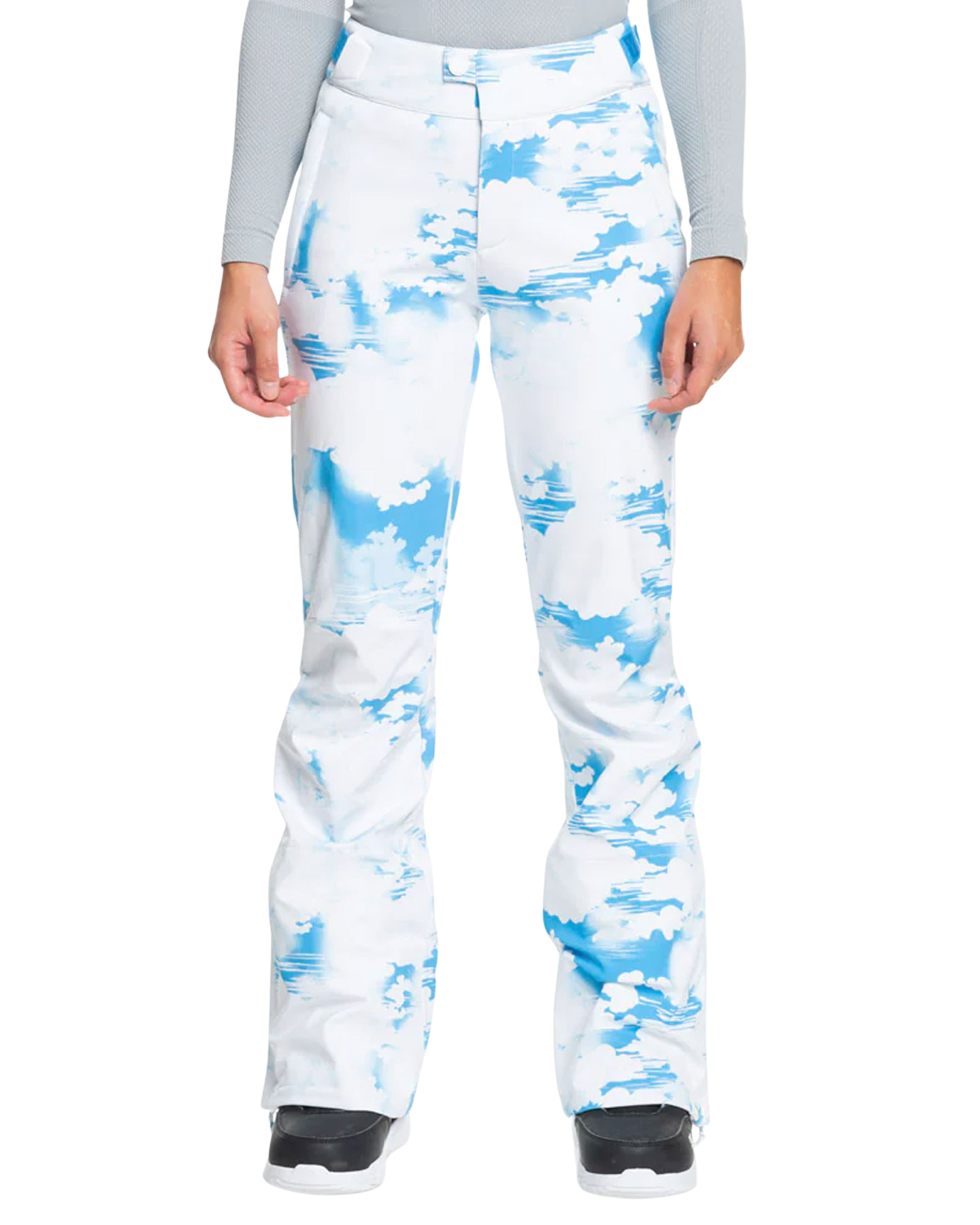 Roxy Women's Chloe Kim Technical Snow Pants - Azure Blue Clouds Women's Snow Pants - Trojan Wake Ski Snow