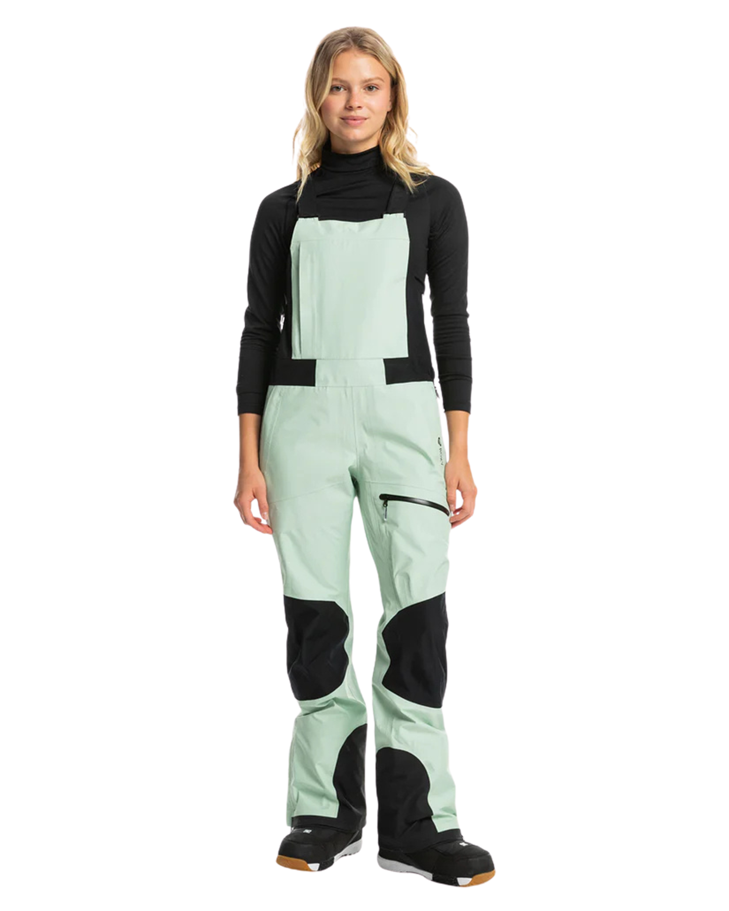 Roxy Women's GORE-TEX® Lunalite 3L Technical Snow Bib Pants - Cameo Green Women's Snow Bibs - Trojan Wake Ski Snow