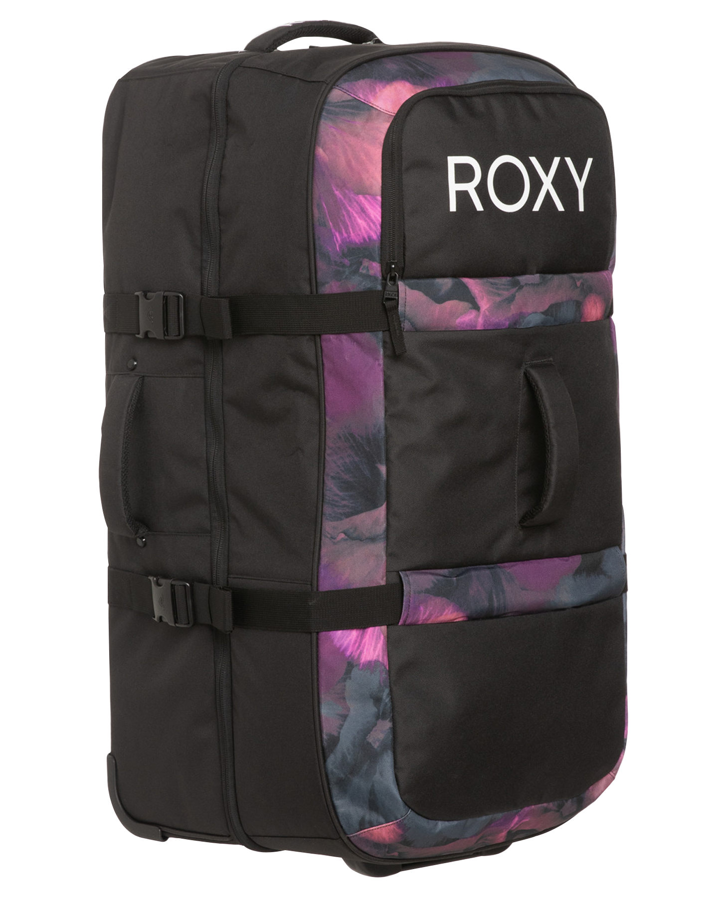 Roxy Women's Long Haul 105L Travel Bag - True Black / Pansy Pansy Luggage Bags - Trojan Wake Ski Snow