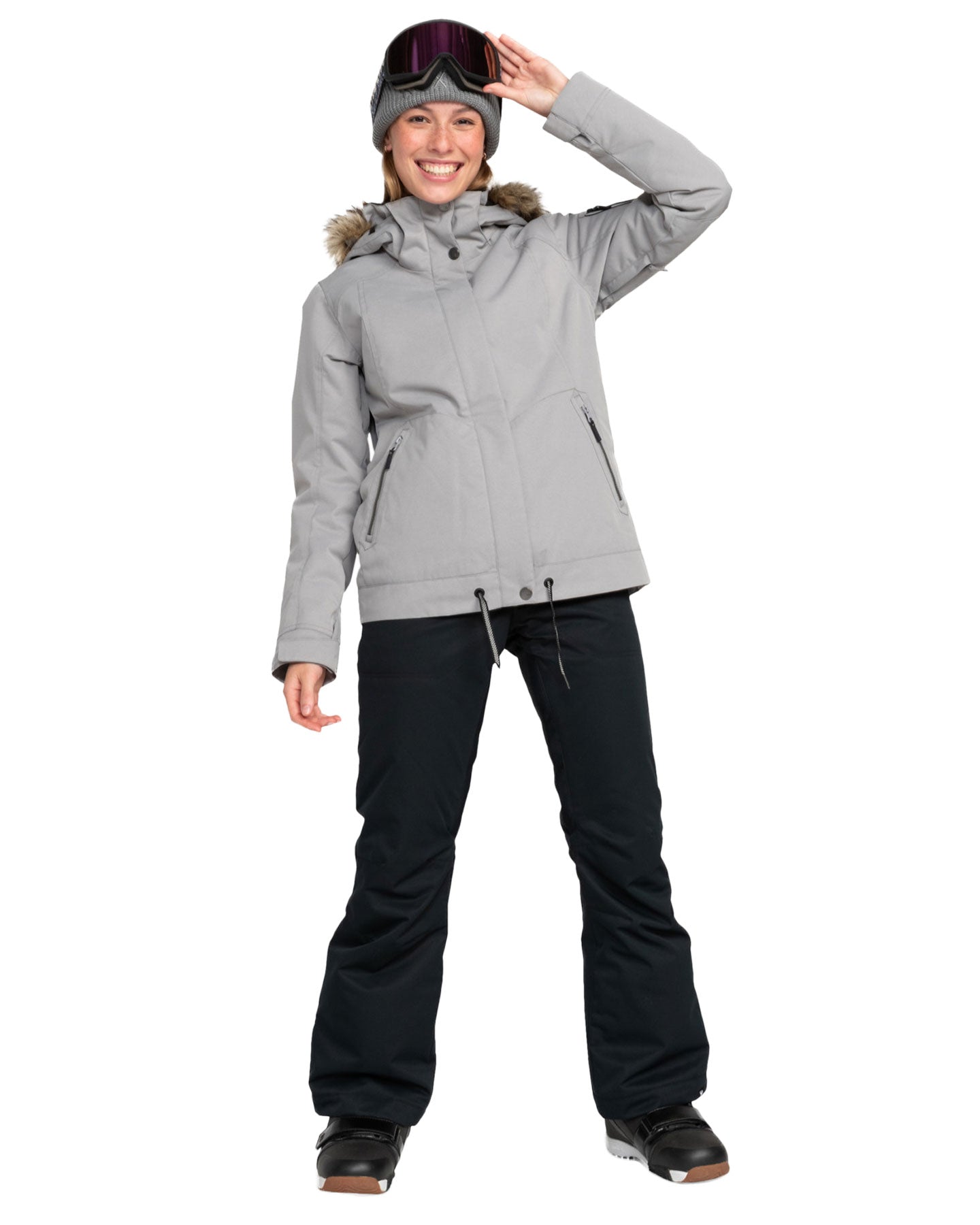 Roxy Women's Meade Technical Snow Jacket - Heather Grey Snow Jackets - Trojan Wake Ski Snow