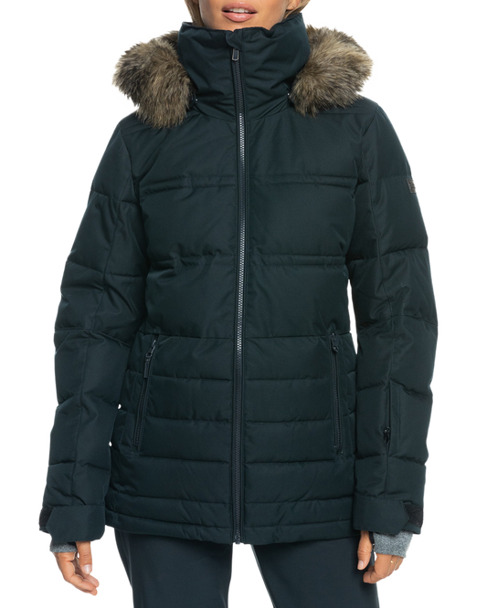 Roxy Women's Quinn Technical Snow Jacket - True Black Snow Jackets - Trojan Wake Ski Snow