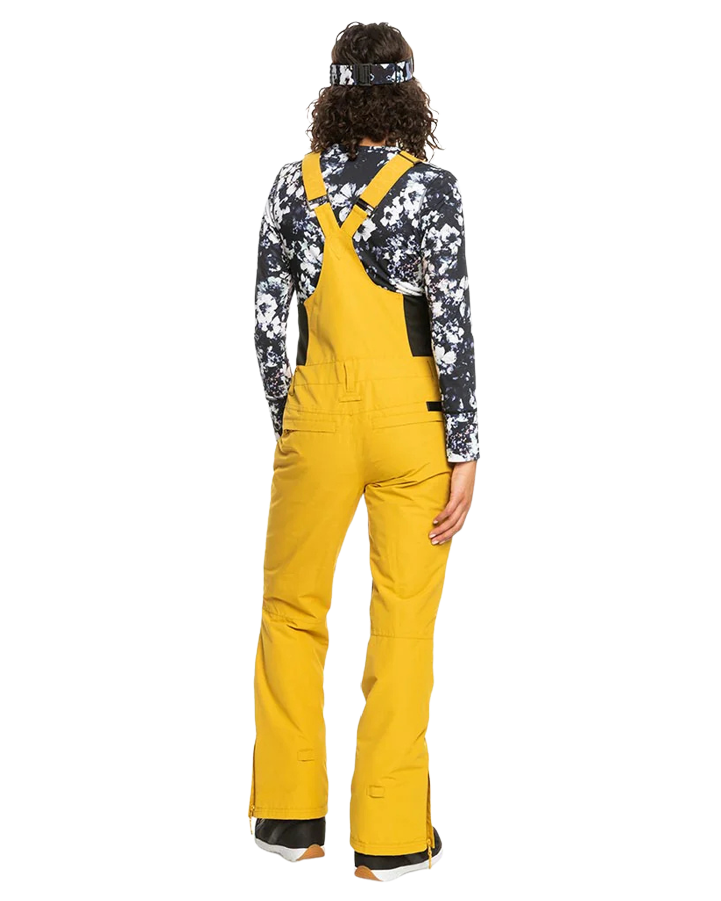 Roxy Women's Rideout Technical Snow Bib Pants - Yellow Women's Snow Bibs - Trojan Wake Ski Snow
